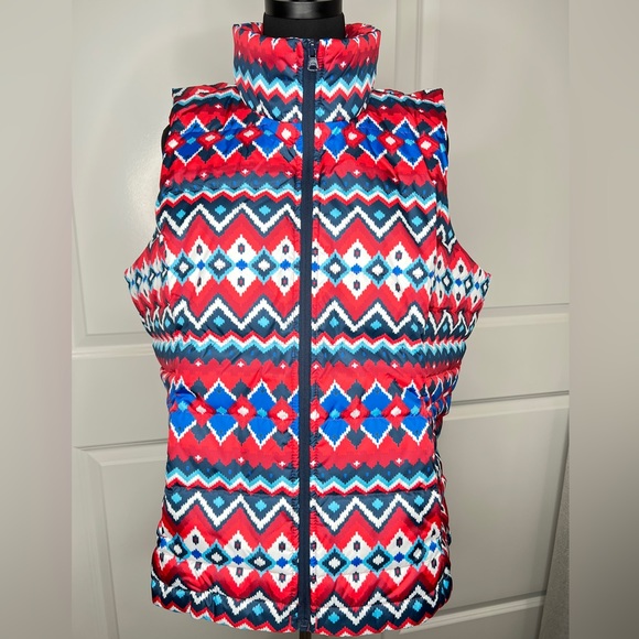 Land’s End Print Puffer Vest Size XL - Picture 2 of 8